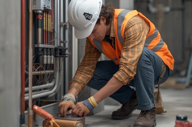 create an image of MEP Contracting a mand oing work